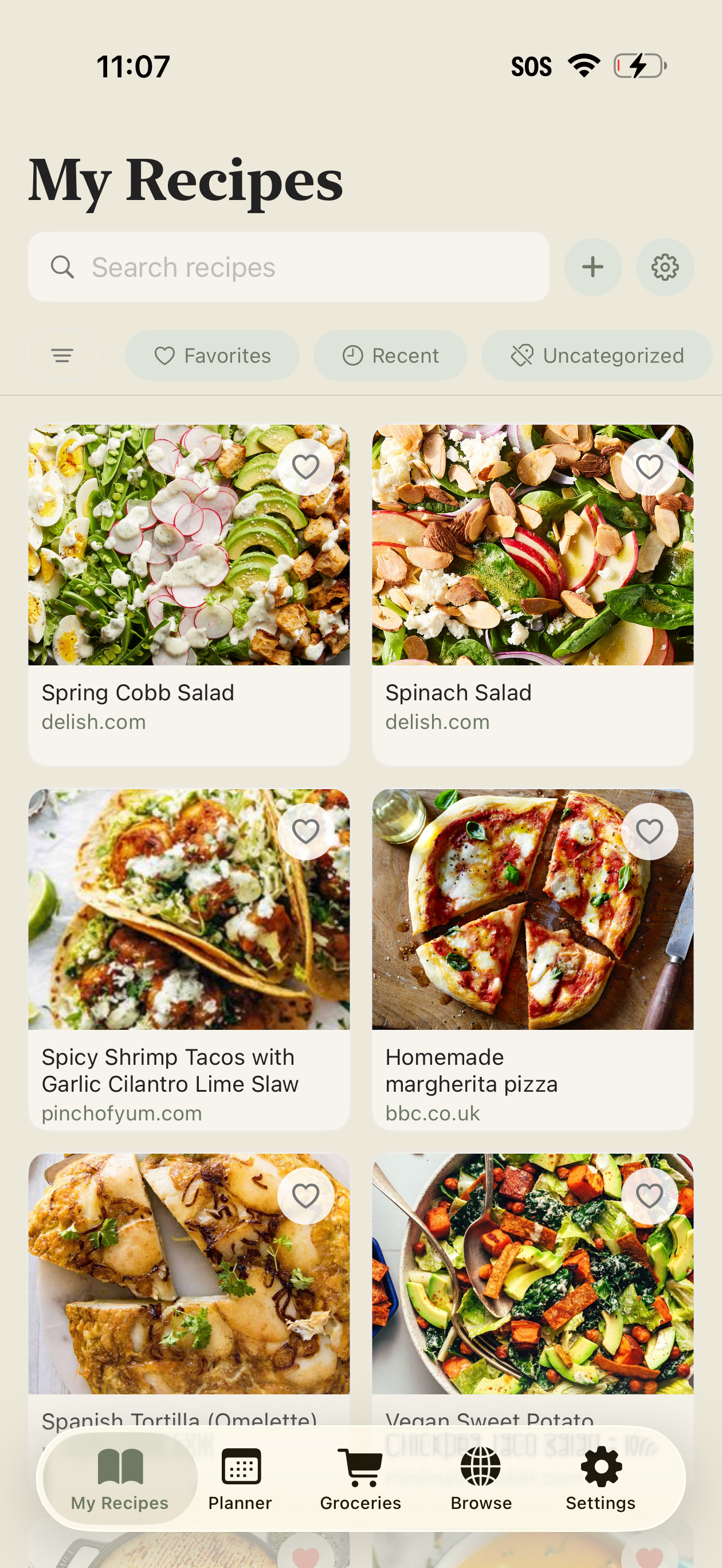 Forkcast — recipe library and meal planner